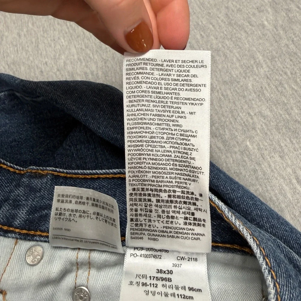 Levis 550 Relaxed Fit Tapered Leg Blue Denim Jeans Mens 38x30 (36x29 Medium Wash